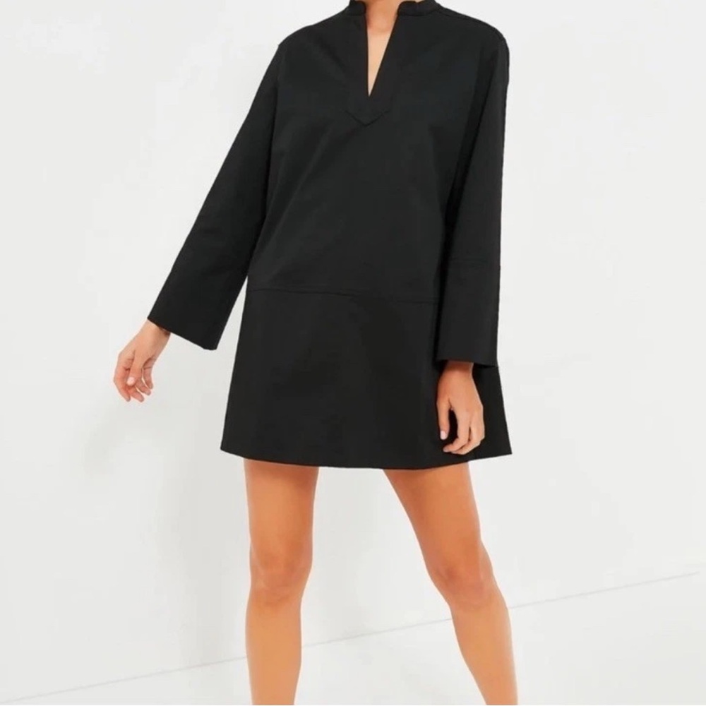 NWT Pomander Place Black Roxanne Dress Long Sleeve Mini Shift Size L